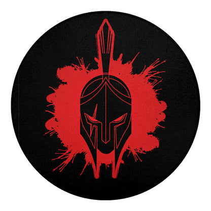 Bloody Spartan Warrior Print Round Blanket