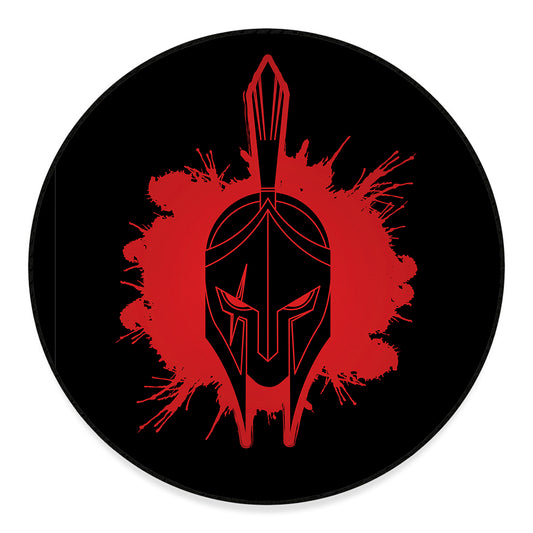 Bloody Spartan Warrior Print Round Floor Mat
