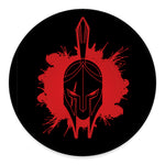 Bloody Spartan Warrior Print Round Floor Mat
