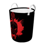 Bloody Spartan Warrior Print Round Laundry Basket