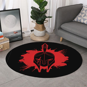 Bloody Spartan Warrior Print Round Rug