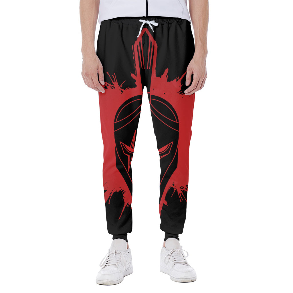 Bloody Spartan Warrior Print Scuba Joggers