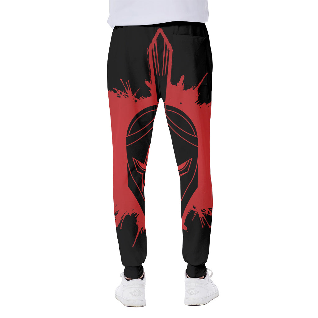 Bloody Spartan Warrior Print Scuba Joggers