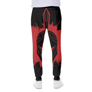 Bloody Spartan Warrior Print Scuba Joggers