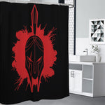 Bloody Spartan Warrior Print Shower Curtain