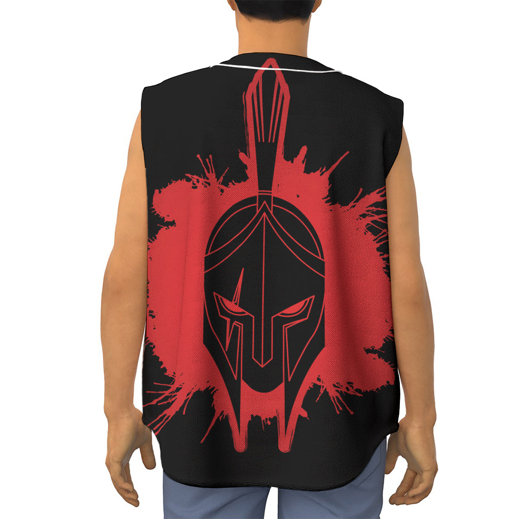 Bloody Spartan Warrior Print Sleeveless Baseball Jersey