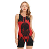 Bloody Spartan Warrior Print Sleeveless One Piece Swimsuit