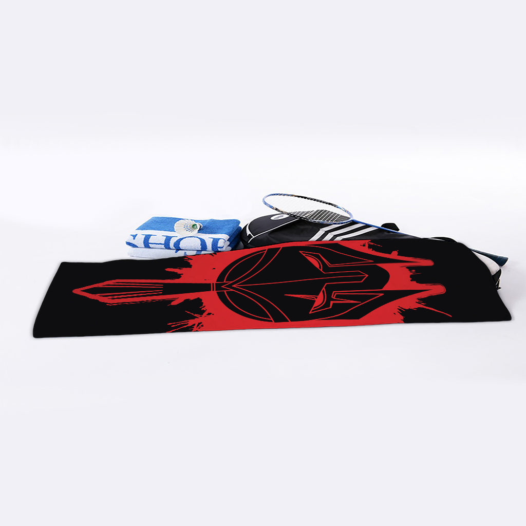 Bloody Spartan Warrior Print Sports Towel