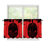 Bloody Spartan Warrior Print Tier Curtains