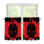 Bloody Spartan Warrior Print Tier Curtains