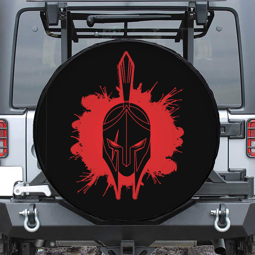 Bloody Spartan Warrior Print Tire Cover