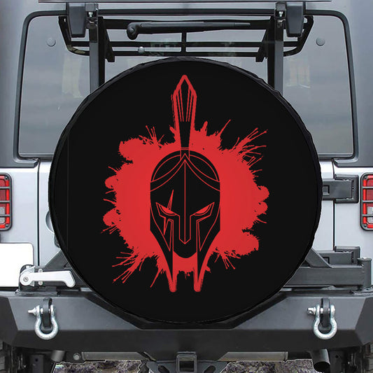Bloody Spartan Warrior Print Tire Cover