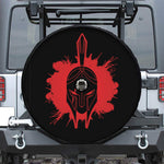 Bloody Spartan Warrior Print Tire Cover With Camera Hole