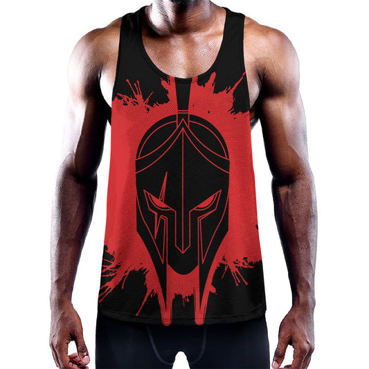 Bloody Spartan Warrior Print Training Tank Top