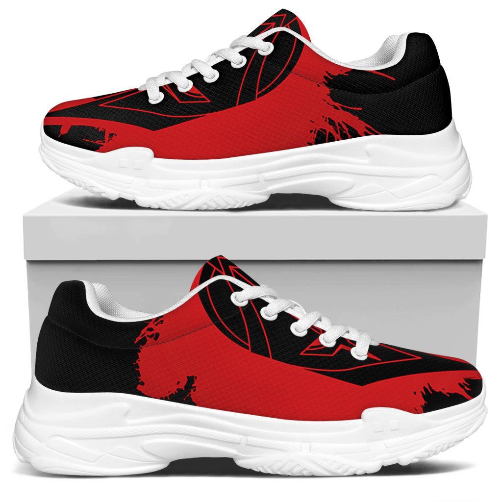 Bloody Spartan Warrior Print White Chunky Shoes