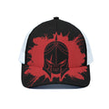 Bloody Spartan Warrior Print White Mesh Trucker Hat