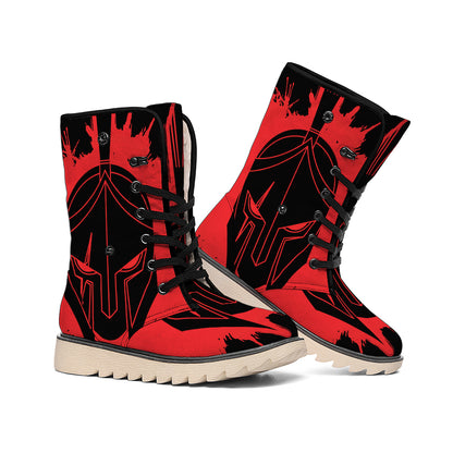 Bloody Spartan Warrior Print Winter Boots