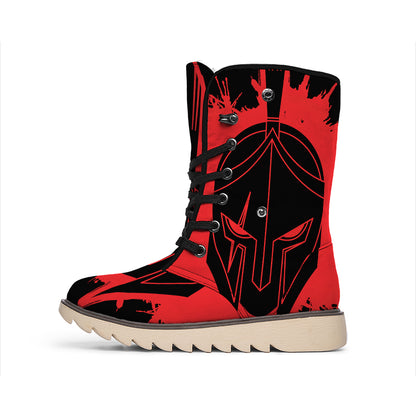 Bloody Spartan Warrior Print Winter Boots