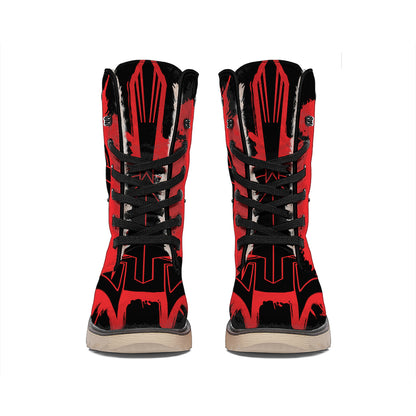 Bloody Spartan Warrior Print Winter Boots