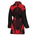 Bloody Spartan Warrior Print Women's Bathrobe