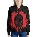 Bloody Spartan Warrior Print Women's Bomber Jacket