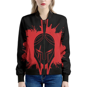 Bloody Spartan Warrior Print Women's Bomber Jacket