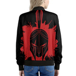 Bloody Spartan Warrior Print Women's Bomber Jacket