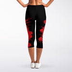Bloody Spartan Warrior Print Women's Capri Leggings