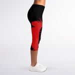 Bloody Spartan Warrior Print Women's Capri Leggings