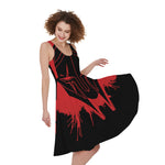 Bloody Spartan Warrior Print Women's Sleeveless Dress