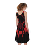 Bloody Spartan Warrior Print Women's Sleeveless Dress