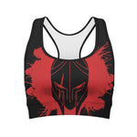 Bloody Spartan Warrior Print Women's Sports Bra