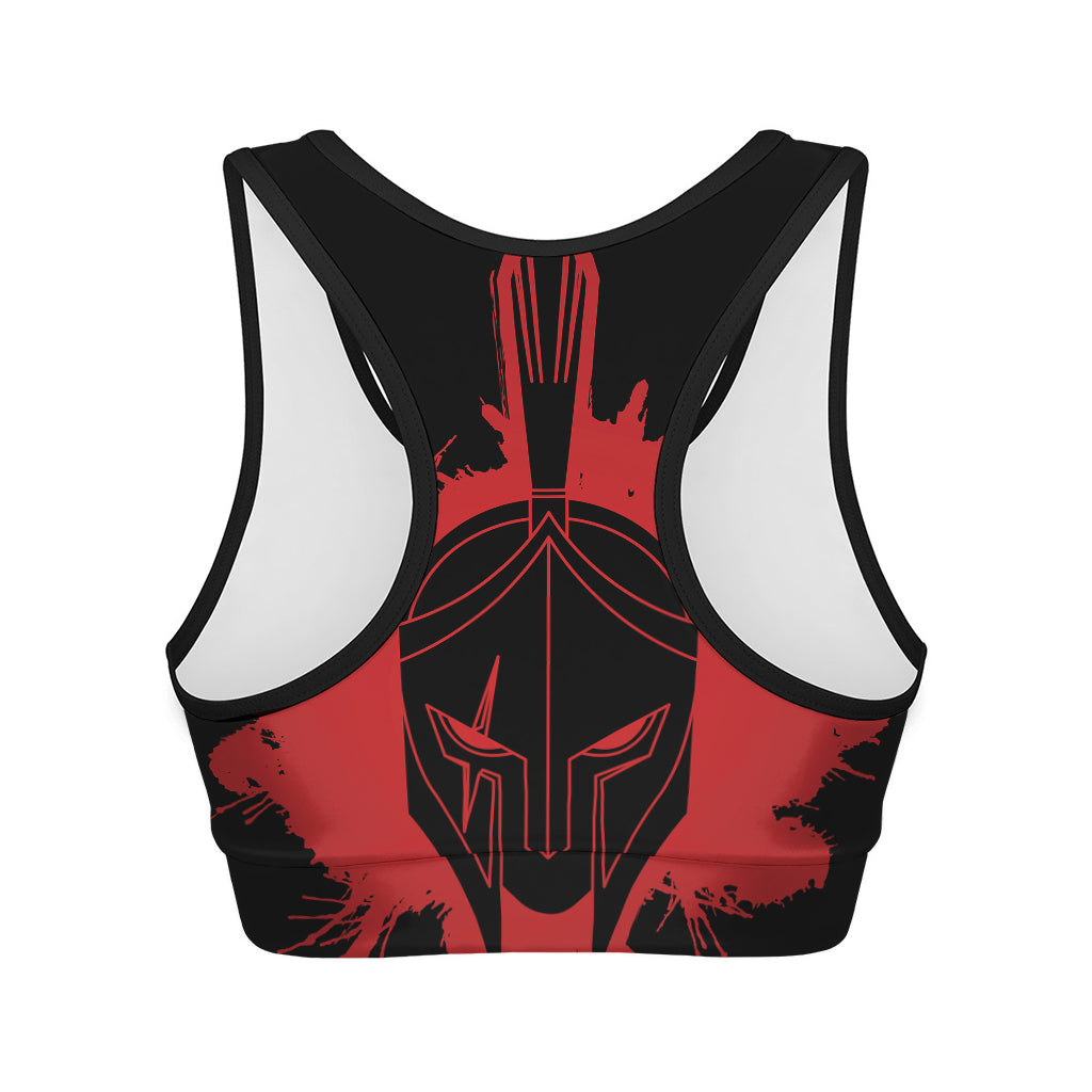Bloody Spartan Warrior Print Women's Sports Bra