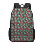 Bloody Zombie Pattern Print 17 Inch Backpack