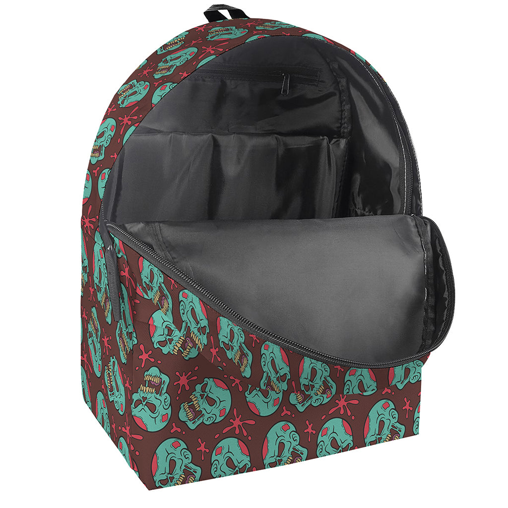 Bloody Zombie Pattern Print Backpack