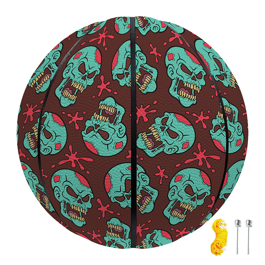 Bloody Zombie Pattern Print Basketball