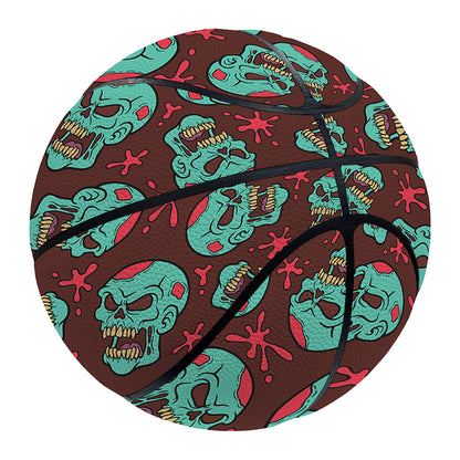 Bloody Zombie Pattern Print Basketball