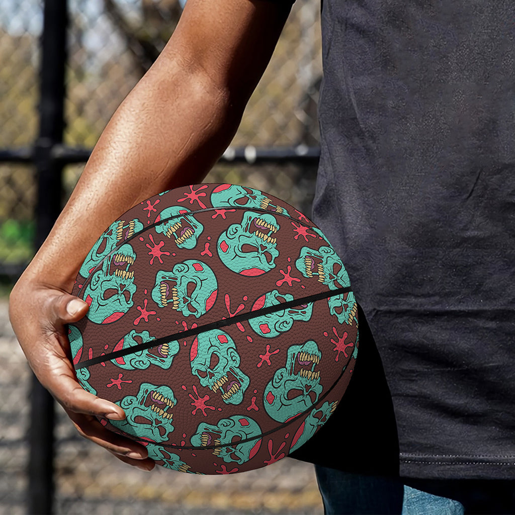 Bloody Zombie Pattern Print Basketball