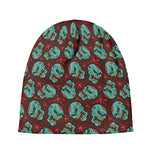 Bloody Zombie Pattern Print Beanie