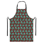Bloody Zombie Pattern Print Bib Apron With Pocket