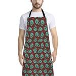 Bloody Zombie Pattern Print Bib Apron With Pocket