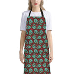 Bloody Zombie Pattern Print Bib Apron With Pocket
