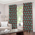 Bloody Zombie Pattern Print Dimout Grommet Curtains