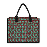 Bloody Zombie Pattern Print Canvas Tote Bag