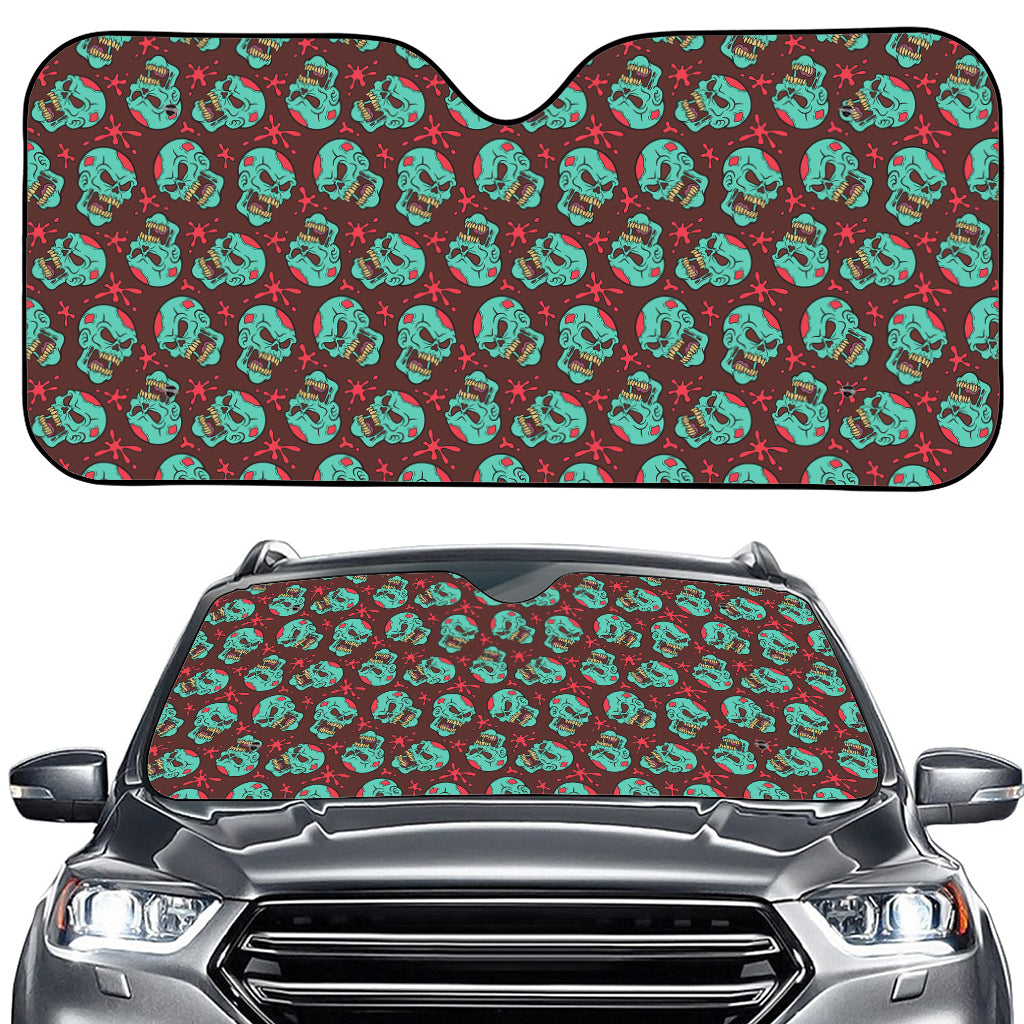 Bloody Zombie Pattern Print Car Windshield Sun Shade