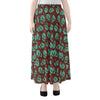 Bloody Zombie Pattern Print Chiffon Maxi Skirt