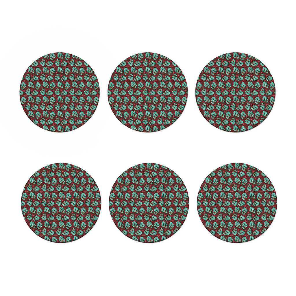 Bloody Zombie Pattern Print Coaster Set