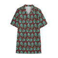 Bloody Zombie Pattern Print Cotton Hawaiian Shirt