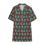 Bloody Zombie Pattern Print Cotton Hawaiian Shirt