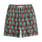 Bloody Zombie Pattern Print Cotton Shorts